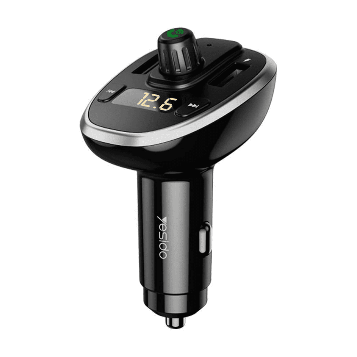 Yesido Audio & Entertainment Yesido Car FM Transmitter, Bluetooth, MP3 & Digital Display with Dual USB Fast Charging Ports - Y39