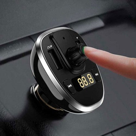 Yesido Audio & Entertainment Yesido Car FM Transmitter, Bluetooth, MP3 & Digital Display with Dual USB Fast Charging Ports - Y39