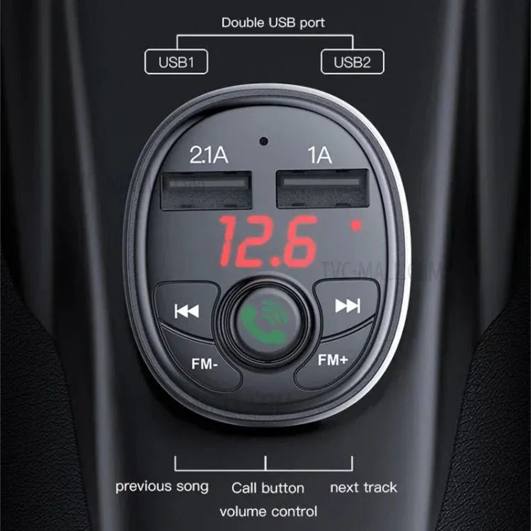 Yesido Audio & Entertainment Yesido Car FM Transmitter, Bluetooth & MP3 with Dual USB Charging Ports - Y36