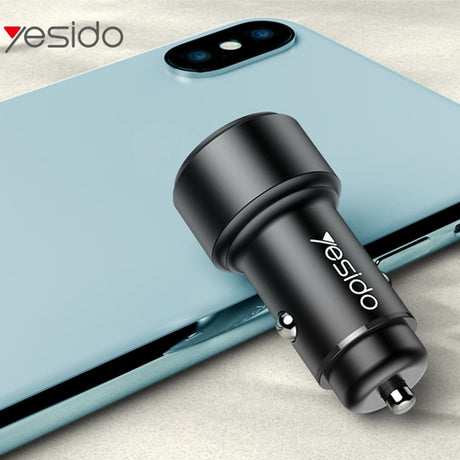 Yesido Power & Charging Accessories Yesido Fast Charging Car Charger 42W with Dual USB & Type-C Ports - Y42