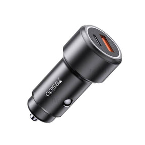 Yesido Power & Charging Accessories Yesido Fast Charging Car Charger 42W with Dual USB & Type-C Ports - Y42