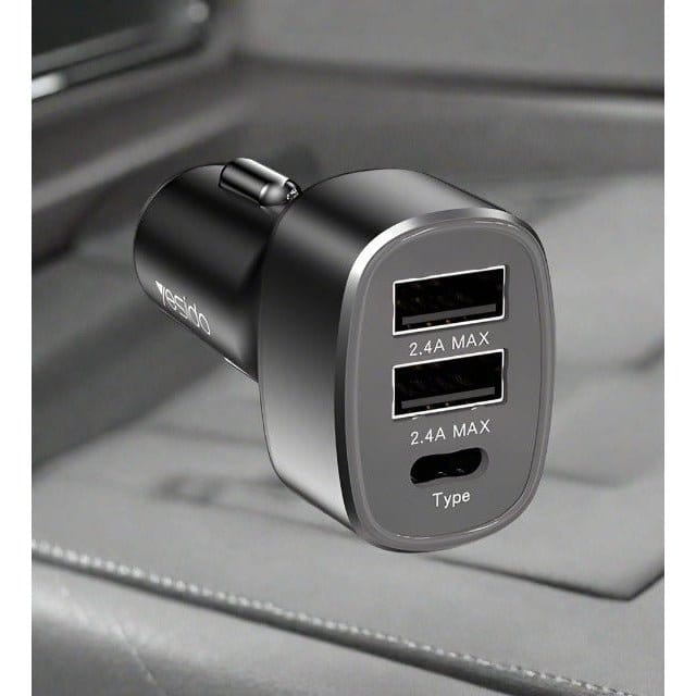 Yesido Power & Charging Accessories Yesido Fast Charging Car Charger 49W with 3 Ports - Y47