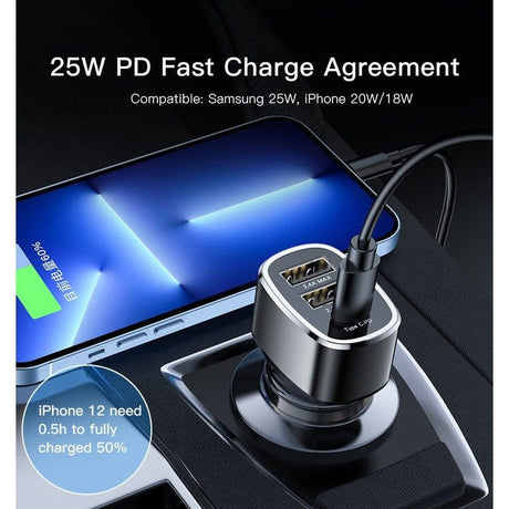 Yesido Power & Charging Accessories Yesido Fast Charging Car Charger 49W with 3 Ports - Y47