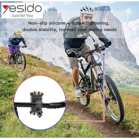 Yesido Navigation & Smart Devices Yesido Universal Bicycle & Motorcycle Mobile Phone Holder Mount with 360° Rotation - C66