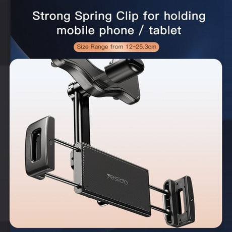 Yesido Navigation & Smart Devices Yesido Universal Car Rear View Mirror Adjustable Phone & Tablet Mount Holder - C196