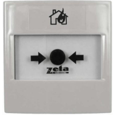 Zeta Fire Safety Equipment Zeta CP4 Conventional Double Pole Flush Mount Manual Call Point