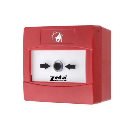 Zeta Fire Safety Equipment Zeta CP4 Conventional Single Pole Flush Mount Manual Call Point