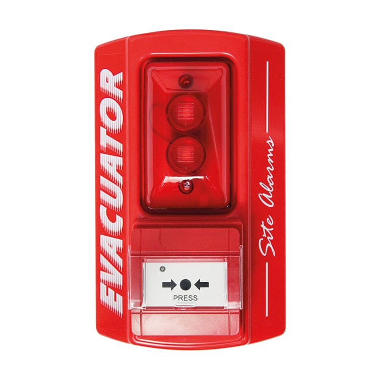 Zeta Fire Safety Equipment Zeta Evacuator Site Master Alarm with Break Glass Activation - FMCEVASMBG