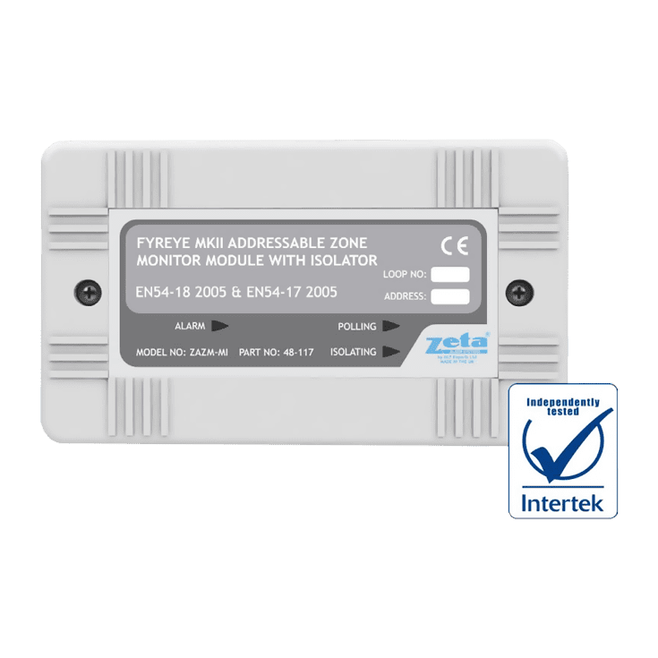 Zeta Fire Safety Equipment Zeta Fyreye MKII Addressable Zone Monitoring Unit with S/C Isolator - ZAZM-MI