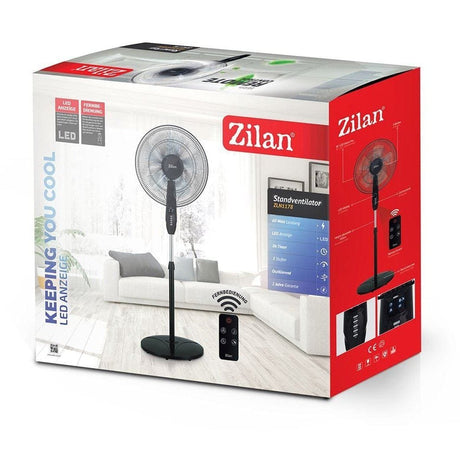 Zilan Fan & Cooler Zilan 16" LED Stand Fan with Remote Control 60W - ZLN1178