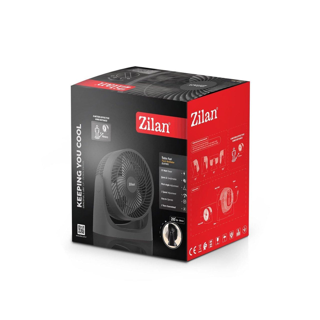 Zilan Fan & Cooler Zilan 7" Table Fan 35W - ZLN7095