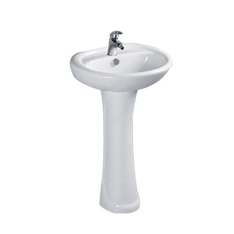 Zotto Bathroom Sink Zotto Full Pedestal Wash Hand Basin 480x435x800mm - ZT-K2005