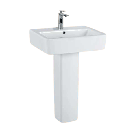 Zotto Bathroom Sink Zotto Full Pedestal Wash Hand Basin 570x470x800mm - ZT-136