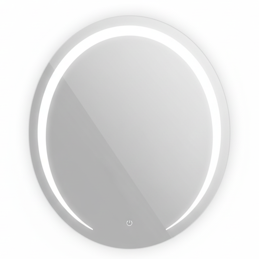 Moon-Shaped Touch Screen LED Mirror 60x60cm
