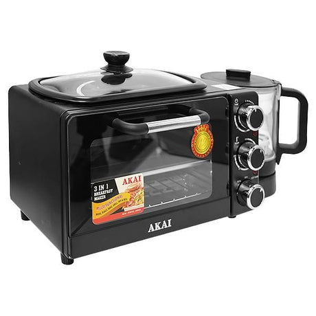 Akai Electric Kettle Akai Black 3 in 1 Breakfast Maker 9L - BM001A-3104