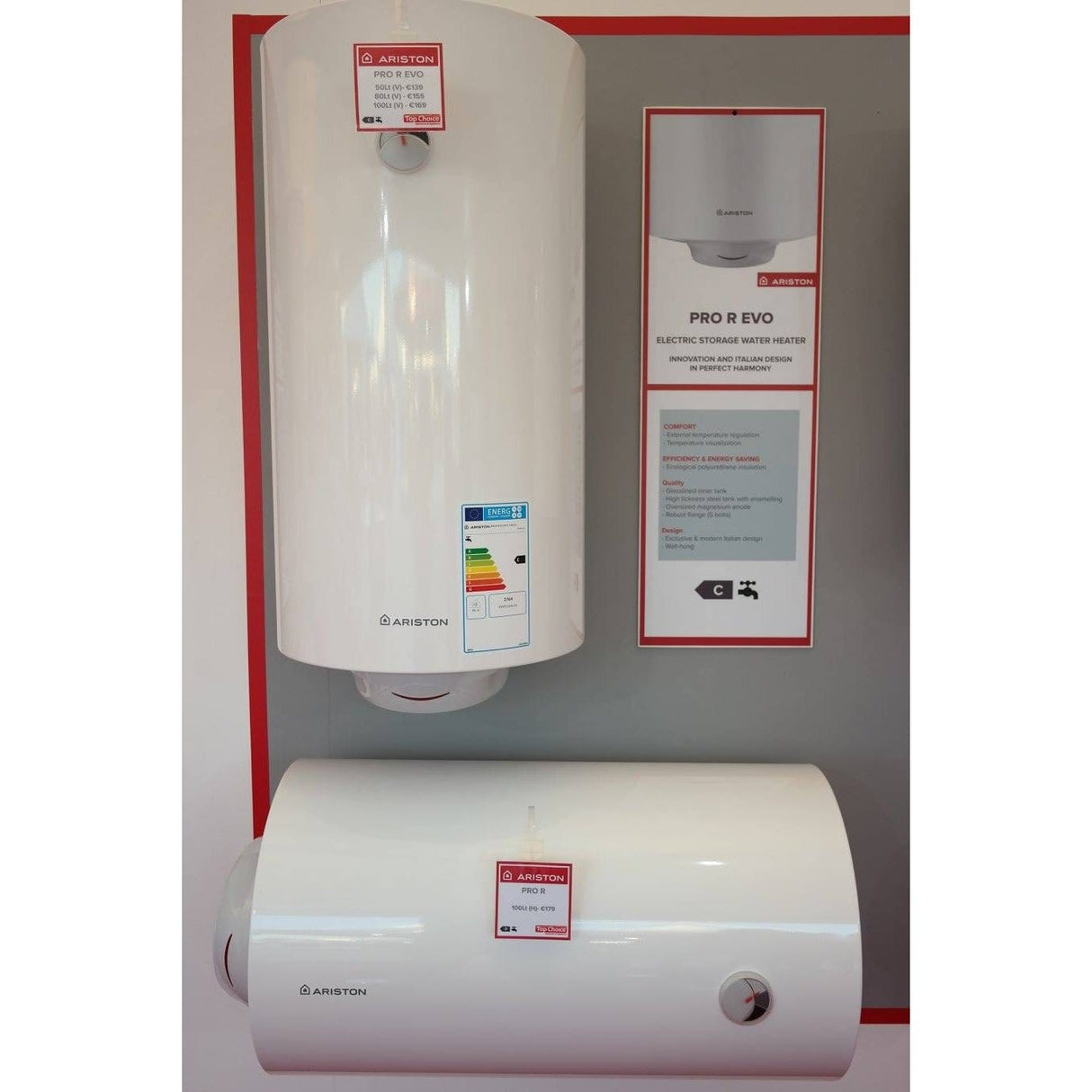 Ariston Water Heater Ariston PRO R Vertical Water Heater - 50, 80 & 100 Liters