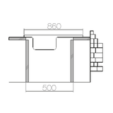 Asil Krom Kitchen Sink Asil Krom Single Bowl Right Arm Kitchen Sink - Stainless Steel