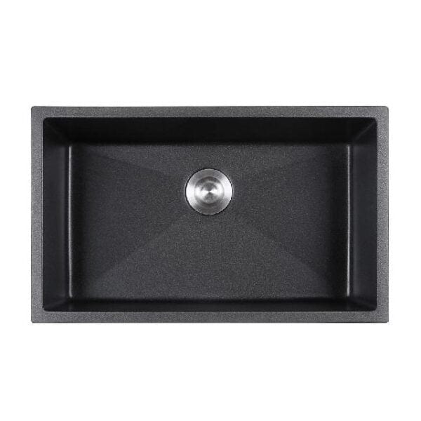 Asil Krom Kitchen Sink Asil Krom Single Kitchen Sink 40 x 70cm - Black Granite