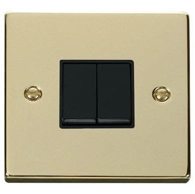 Brass Switches & Sockets Brass 10A 2 Gang 2 Way Ingot Light Switch