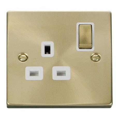 Brass Switches & Sockets Brass Single Socket 1 Gang 13 Amp