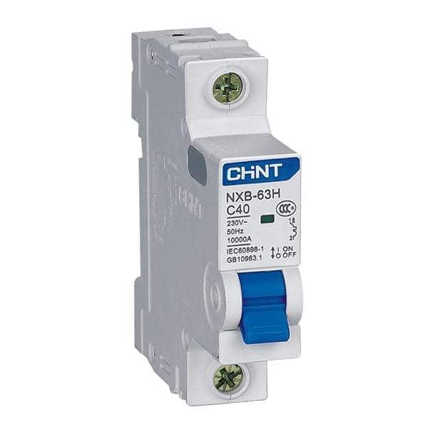 Chint Load Centers & Circuit Protection Chint Miniature Circuit Breaker 1-Pole Type C 6kA - NXB-63H