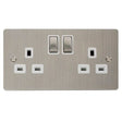 Click Define Switches & Sockets Click Define Stainless Steel 13A Switched Double Socket