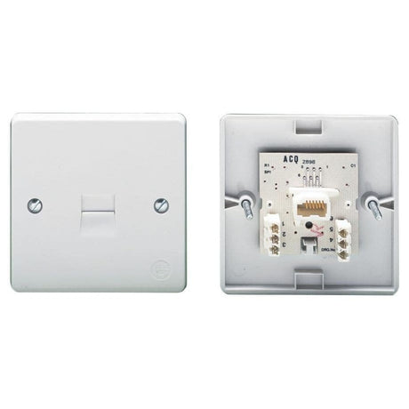 Crabtree Switches & Sockets Crabtree Telephone Socket 1 Gang White