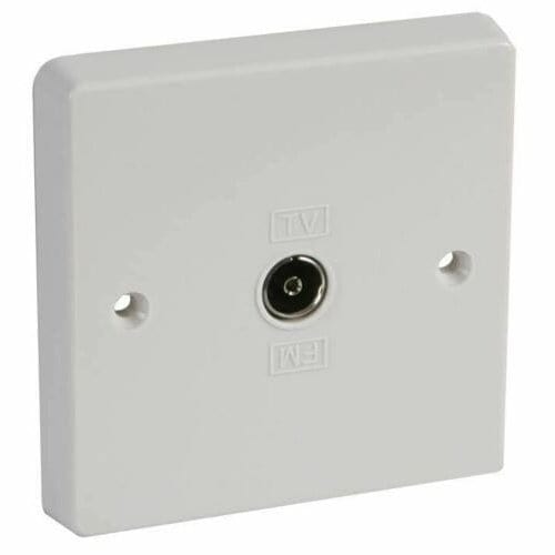 Crabtree Switches & Sockets Crabtree TV/FM Coaxial Socket 1 Gang White