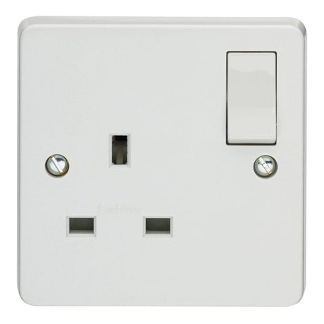 Crabtree Switches & Sockets Crabtree White 1 Gang Single Pole Switch Socket 13A