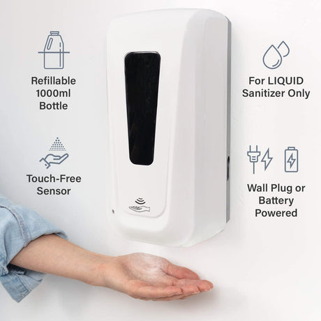 Dispenser Dryers & Dispensers Automatic Wall Mounted Alcohol  Hand Sanitizer Dispenser 1000ml