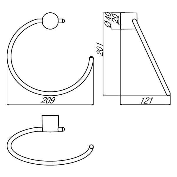 Emco Bathroom Accessories Emco Rondo2 Towel Ring