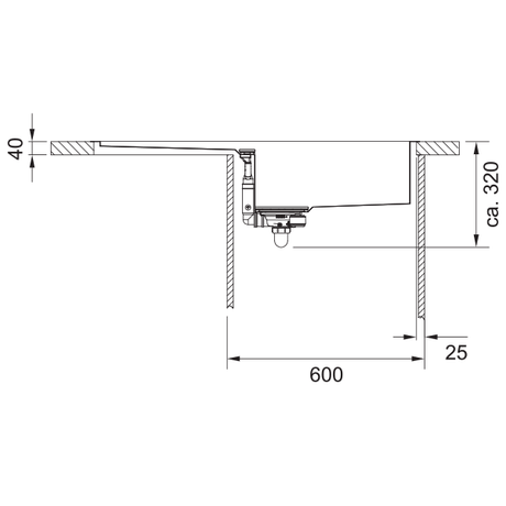 Franke Kitchen Sink Franke 100cm Right Arm Inset Kitchen Sink - Stainless Steel