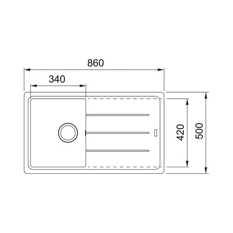 Franke Kitchen Sink Franke Boston Kitchen Sink - BFG 611-86 Oats