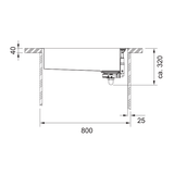 Franke Kitchen Sink Franke Crystal Line Kitchen Sink - CLV 210 Black Glass & Stainless Steel