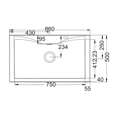 Franke Kitchen Sink Franke Jumbo Kitchen Sink - Metallic Graphite