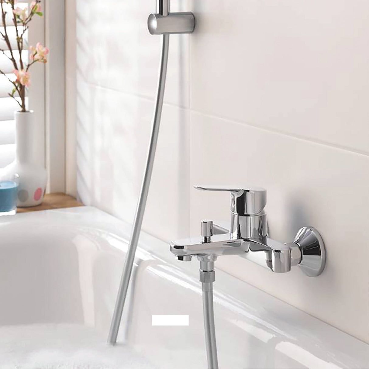 Grohe Bathroom Faucet Grohe BauEdge Single-lever Bath Mixer 1/2″, Chrome