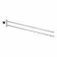 Grohe Bathroom Accessories Grohe Essentials Cube Towel Bar, Chrome