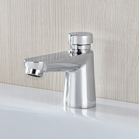 Grohe Bathroom Faucet Grohe Euroeco Cosmopolitan T Self-closing Pillar tap 1/2″,  Chrome