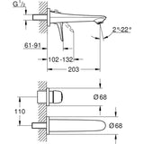 Grohe Bathroom Faucet Grohe Eurostyle Two-hole Basin Mixer M-Size, Chrome