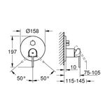 Grohe Bathroom Faucet Grohe Plus Single-lever Mixer with 3-way Diverter, Chrome