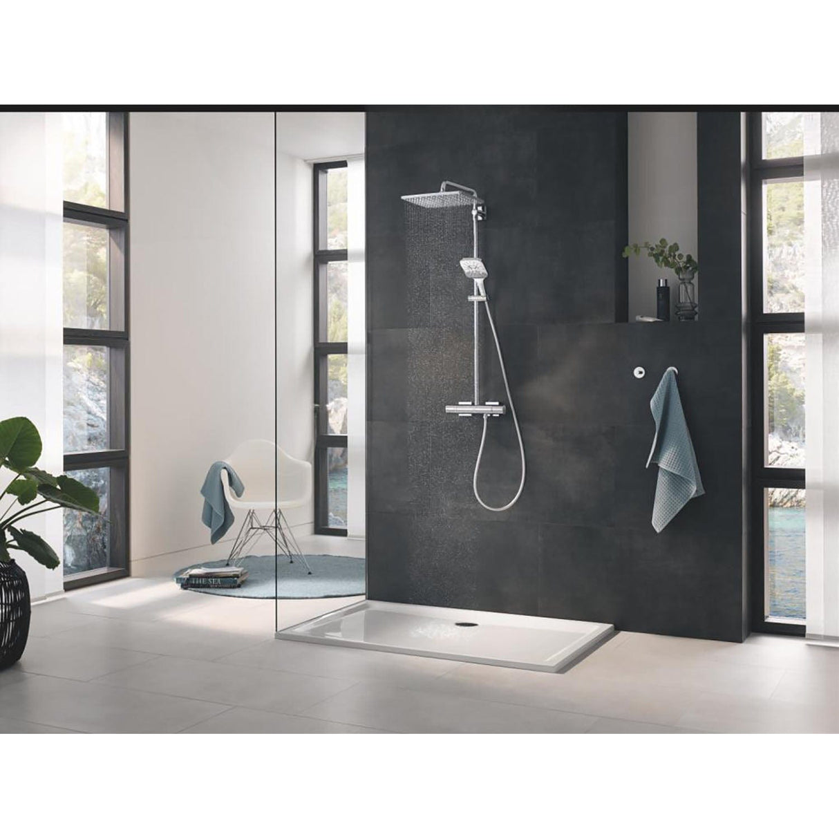 Grohe Shower Head Grohe Rainshower Mono 310 Cube Head shower 1 Spray, Chrome