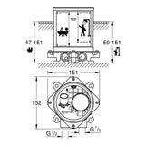 Grohe Bathroom Faucet Grohe Rough-in set ½″ for Bath & Shower Mixers