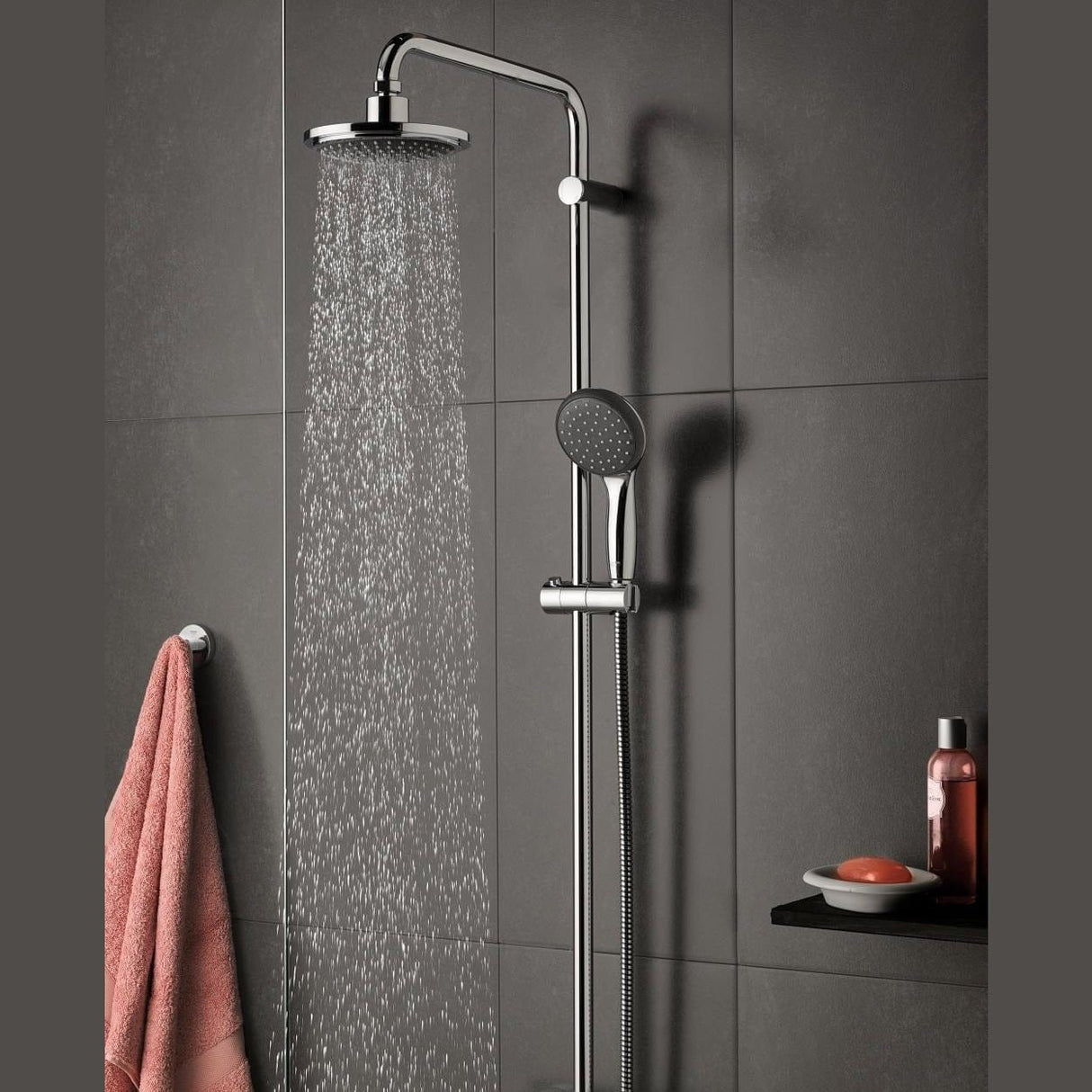 Grohe Shower Set Grohe Tempesta System 200 Flex Shower System with Diverter for Wall Mounting