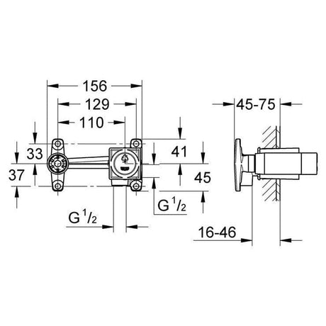 Grohe Bathroom Faucet Grohe Two Hole Single-lever Mixer 1/2″, Concealed Body