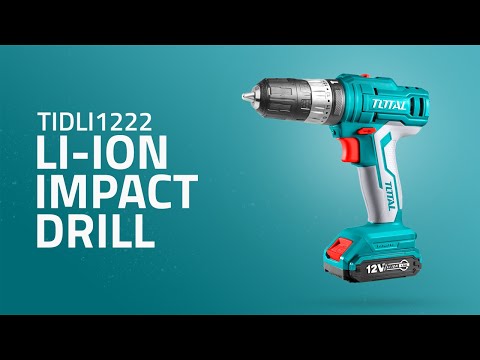 Total Lithium-Ion Cordless Hammer Impact Drill 12V with Two Batteries - TIDLI1222