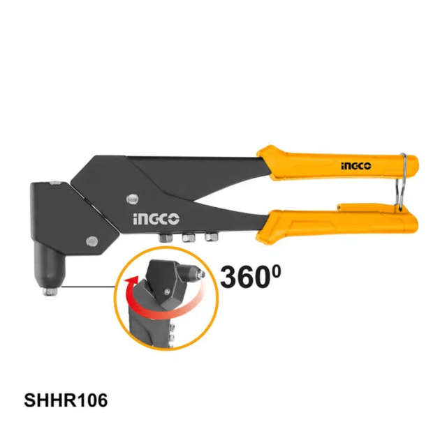 Ingco Staplers Riveters & Fasteners Ingco 10.5″ 360° Swivel Head-Hand Riveter – SHHR106