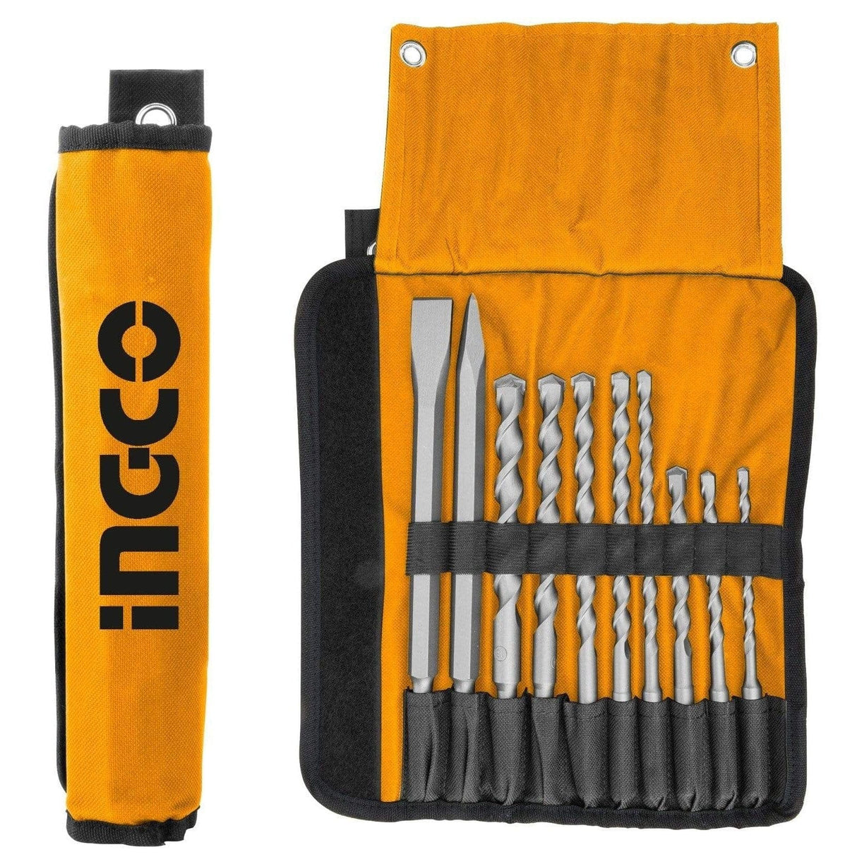 Ingco Drill Bits Ingco 10 Pieces Hammer Drill Bits And Chisels Set - AKD2101