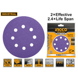 Ingco Sander Ingco 10 Pieces Purple Sanding Disc Set 150mm - AKRS150103