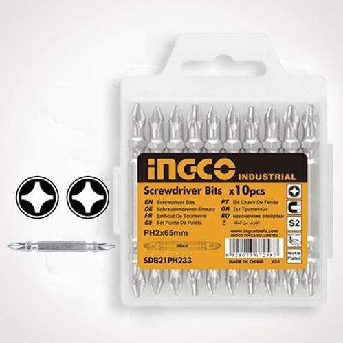 Ingco Screwdriver Bits Ingco 10pcs Screwdriver Bits Set 50mm Two Sides - SDB21PH223