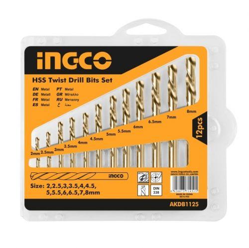 Ingco Drill Bits Ingco 12 Pieces HSS Twist Drill Bits Set - AKDB1125